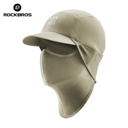 ROCKBROS Winter Cycling Mask and Hat 2 In 1 Fleece Thermal Keep Warm Ear Protection Outdoor Balaclava All Face Mask Men Women