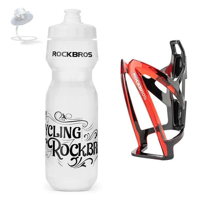 ROCKBROS Bike Water Bottle 750ml Bicycle Bottle With Holder Cage Outdoor Sport Portable Cycling Kettle Water Bottle Drinkware