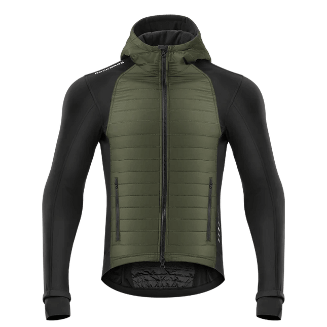 ROCKBROS Warm Winter Cycling Jersey  Ultralight Down Jacket Long Sleeve Bicycle Clothing Thermal Fleece Resistant Ciclismo Coat