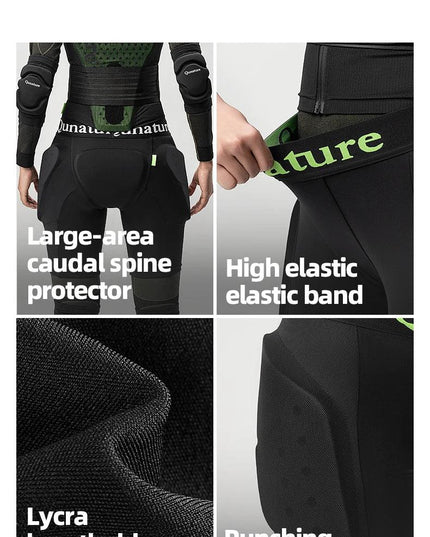 Qunature Ski Hip Protector Pants Adjustable Adult Sports Gear Shorts Snowboard Protection 3D Hip Pads for Motorcycle Skating