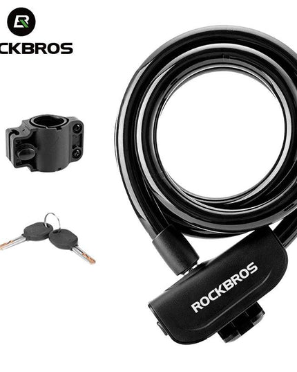 ROCKBROS Bicycle Lock Bike Portable Anti-theft Ring Lock MTB Road Cycling Cable Lock Motorcycle Vehicle Bicycle Accessories