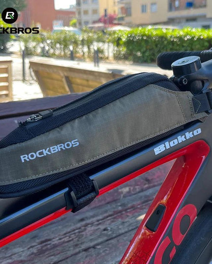 ROCKBROS Bike Bag Portable Bike Top Tube Frame Bag Nylon MTB Road Phone Tool Bag Reflective Ultralight Bicycle Pannier Accessory