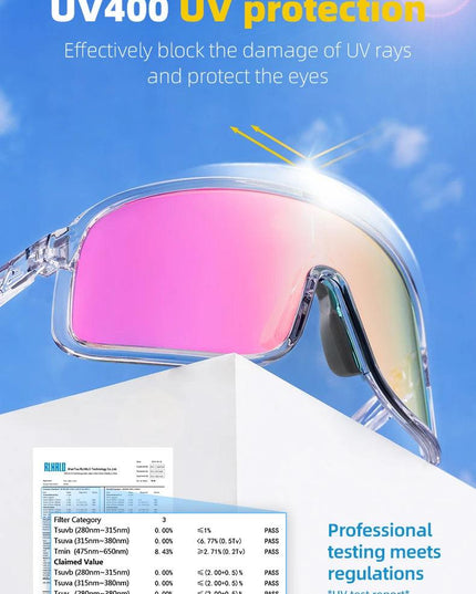ROCKBROS Cycling Glasses Outdoor Bike Sunglasses UV400 Eyewear Sports Eye Protection Windproof Riding Big Frame Polarized Glasse