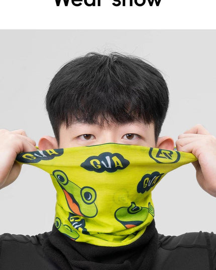 ROCKBROS Winter Warm Fleece Balaclava Cycling Headgear Bib Snowboard Hiking Neck Scarf Outdoor Windproof Thickened Mask Bib