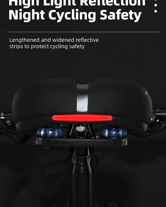 ROCKBROS Bicycle Saddle Breathable Shock Seats PU Leather Surface Cushion Rounded Hollow Cycling Seat Comfort MTB Bike Saddles