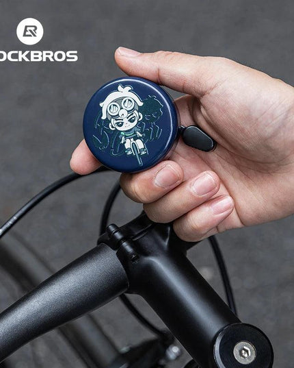 ROCKBROS Bike Bell Cycling Ring Safety Warning Alarm Cycling Handlebar Bell Ring Lightweight 80-100dB Durable Bells Accessories