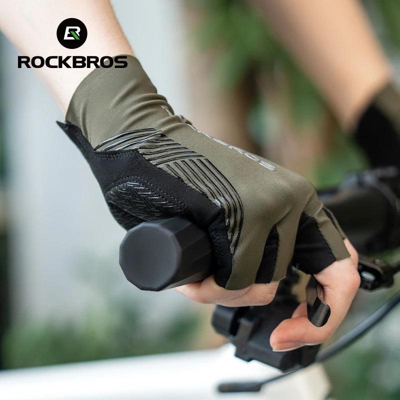 ROCKBROS MTB Handlebar Grips Unilateral Locking Shock-Absorbing Anti-Slip TPE Comfortable Mountain Handle Grips Bike Accessories