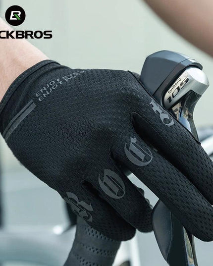 ROCKBROS Cycling Gloves Breathable Non-slip MTB Road Bike Gloves Touch Screen Outdoor Gym Fitness Fishing Bike Training Glove