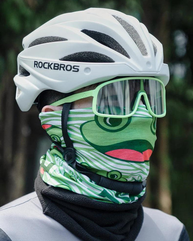 ROCKBROS Winter Warm Fleece Balaclava Cycling Headgear Bib Snowboard Hiking Neck Scarf Outdoor Windproof Thickened Mask Bib