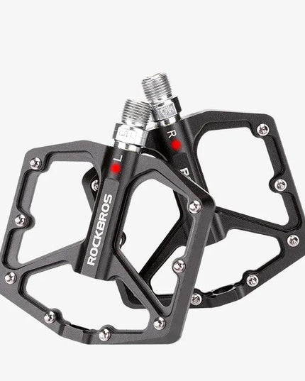 ROCKBROS Bike Pedals Aluminum Alloy Anti-slip Bicycle Pedals Ultralight Sealed Bearing One-piece MTB Road Mountain Cycling Pedal