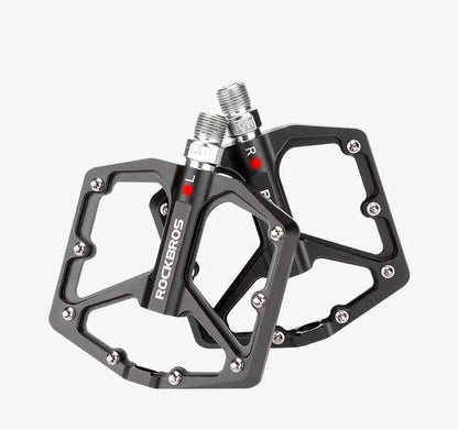 ROCKBROS Bike Pedals Aluminum Alloy Anti-slip Bicycle Pedals Ultralight Sealed Bearing One-piece MTB Road Mountain Cycling Pedal