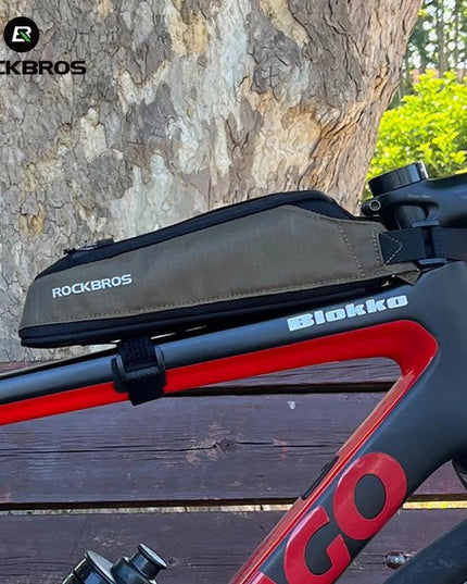 ROCKBROS Bike Bag Portable Bike Top Tube Frame Bag Nylon MTB Road Phone Tool Bag Reflective Ultralight Bicycle Pannier Accessory