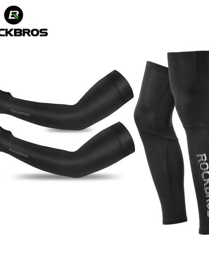 ROCKBROS Suncreen Camping Arm Sleeve Cycling Basketball Arm Warmer Sleeves UV Protect Men Sports Safety Gear Leg Warmers Cover