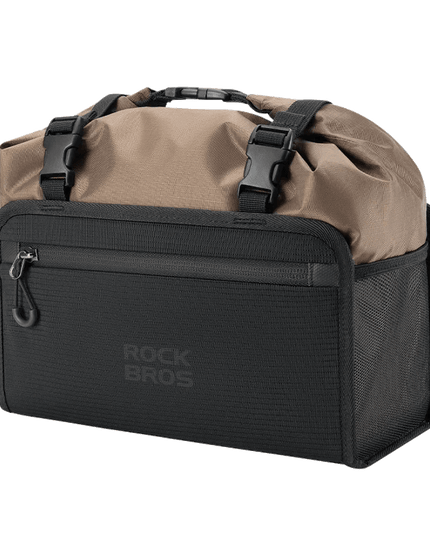 ROCKBROS Bike Front Frame Bag 5.5L Large Capacity Adjustable Handlebar Bag Portable Shoulder Bag Reflective Cycling Packing