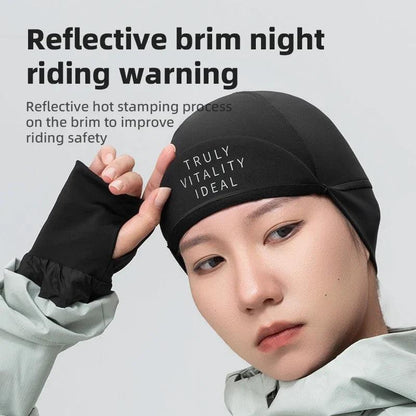 ROCKBROS TVI Cycling Cap Winter Keep Warm Thermal Fleece Hats Windproof Ear Protection Comfotable Ski Riding Small Cap Men Women