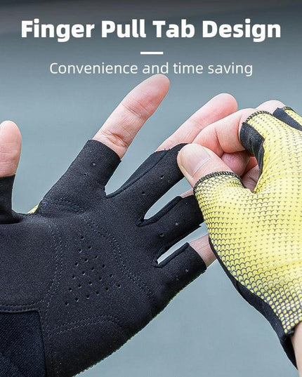 ROCKBROS Summer Cycling Gloves Half Finger Bicycle Gloves Mtb Road Breathable Bike Gloves High Elasticity Short Finger Gloves