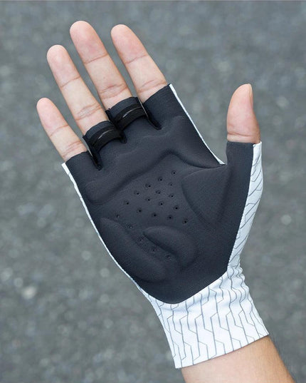 ROCKBROS Cycling Gloves Sunscreen Breathable MTB Road Bike Gloves Shock Absorption Non-slip Gloves Outdoor Thickened Palm Pad