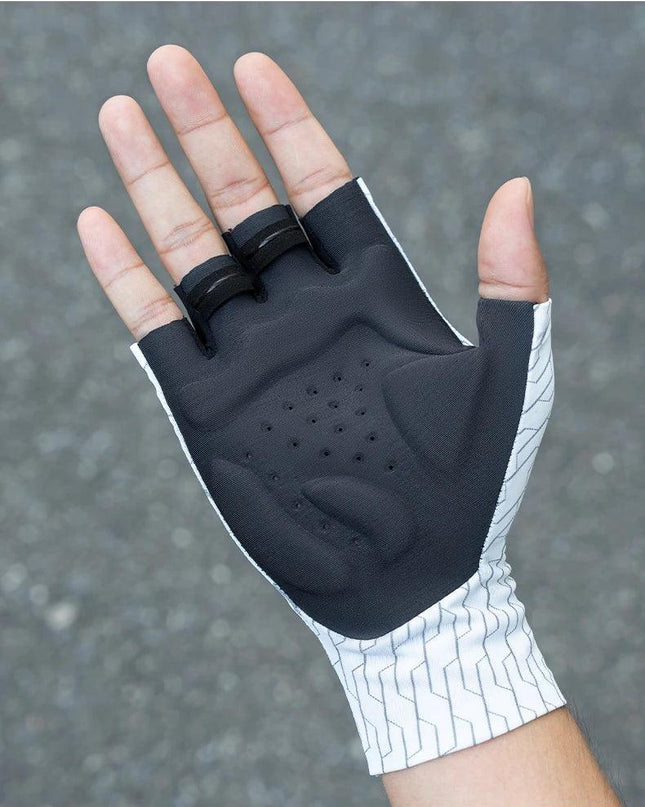 ROCKBROS Cycling Gloves Sunscreen Breathable MTB Road Bike Gloves Shock Absorption Non-slip Gloves Outdoor Thickened Palm Pad