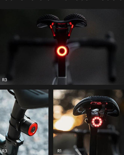 ROCKBROS BicycleTaillight Smart Brake Sensing Day/Night Sensing Waterproof Type-C Cycling Taillight Bike Accessories R Series
