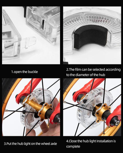 ROCKBROS Bicycle Wheel Light Smart 12 LED Flash Light Warning Light Kids Balance MTB Bike Light Vibration Sensing Light 1PCS