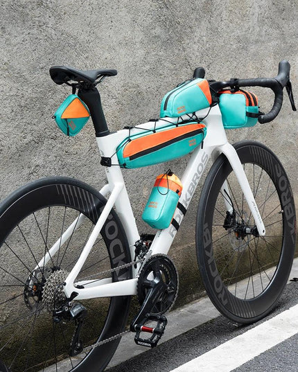 ROCKBROS Bicycle Bag Set Waterproof Combo Bag Front Bag Triangle Tube Bag Polyester Portable Bottle Bag Long-Distance Travel Bag