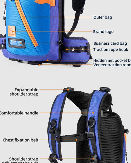 Qunature Ski Bag Children's Ski Training Strap Traction Protection Bag 7L Multi-Part Support Anti-Slip Anti-Falling Kid Ski Pack
