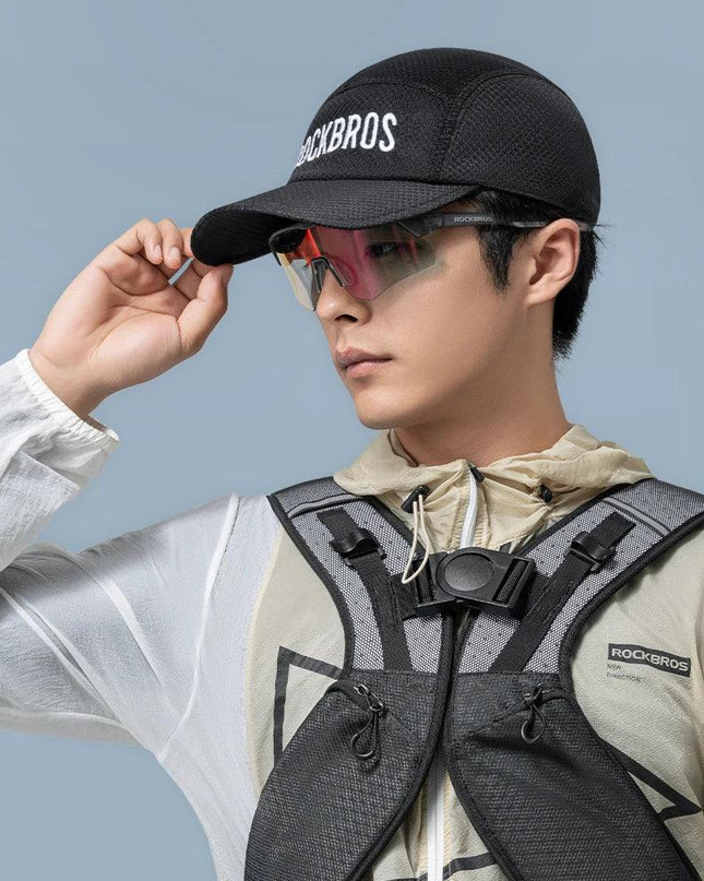 ROCKBROS Breathable Mesh Baseball Cap Summer Cool Quick Dry Hat Golf Tennis Cap Men Women For Outdoor Sports Cycling Running Hat