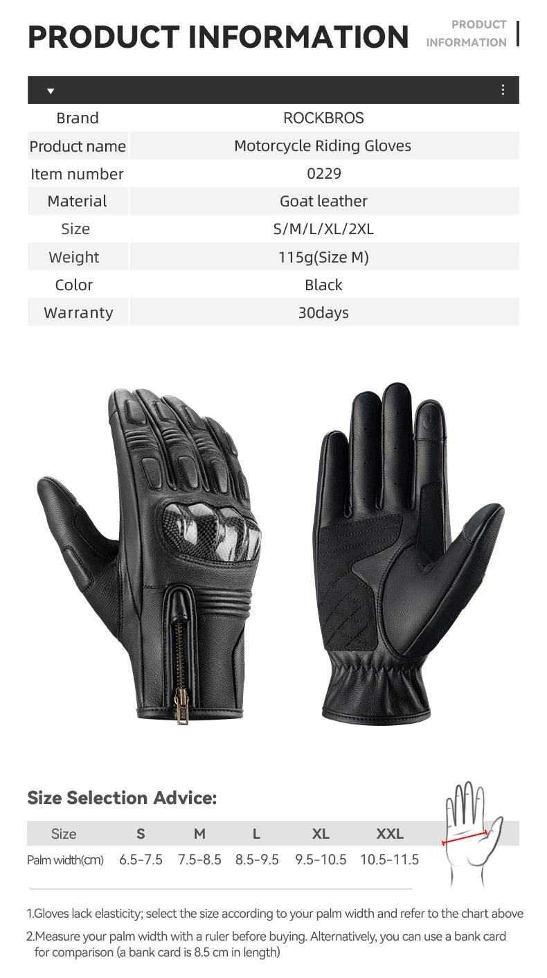 ROCKBROS Gloves Full Finger Racing Gloves Motorcycle Tactical Gloves Touch Screen Outdoor Sports Protection Cycling Bike Gloves