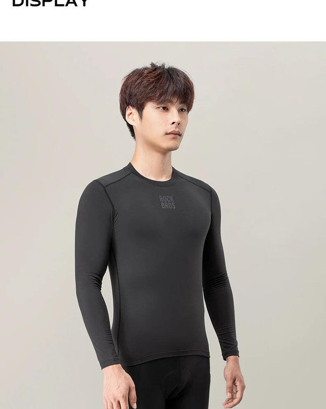 ROCKBROS Winter Jersey Lightweight Fleece Long Sleeve Warm Innerwear Windproof Road Bike Jacket Clothing  Outdoor Hiking Sport