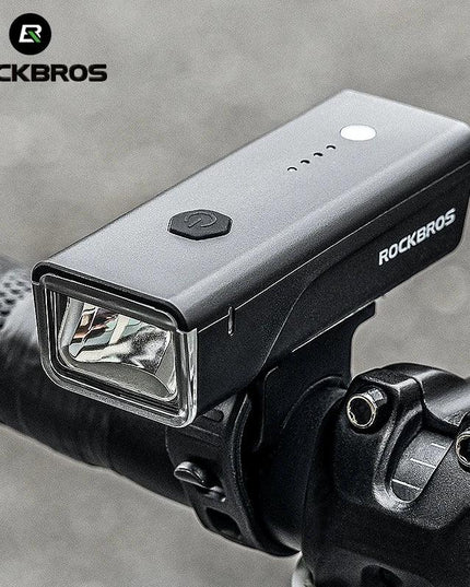 ROCKBROS Bicycle Light 260LM 1500mAh Handlebar Type-C Rechargeable LED Flashlight Bicycle Light Waterproof Bike Accessories