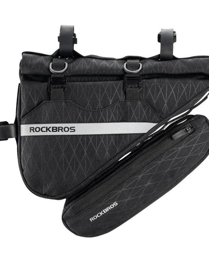 ROCKBROS Combination Bike Bag Triangle Bag Front Tube Bag Large Capacity MTB Road Frame Bag Reflective Bicycle Accessories