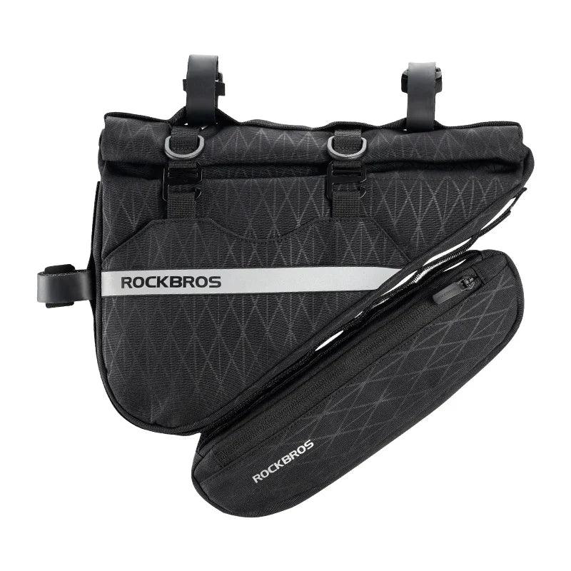 ROCKBROS Combination Bike Bag Triangle Bag Front Tube Bag Large Capacity MTB Road Frame Bag Reflective Bicycle Accessories