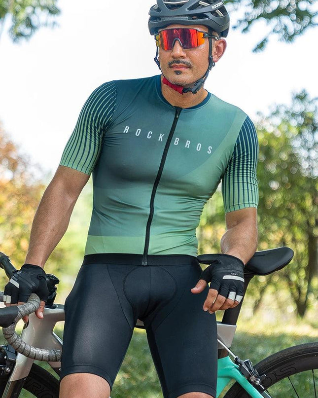 ROCKBROS Cycling Jersey MTB T-shirt Mountain Bike Men's Wear Summer Clothes High-Quality With YKK Zipper Sportswear Breathable