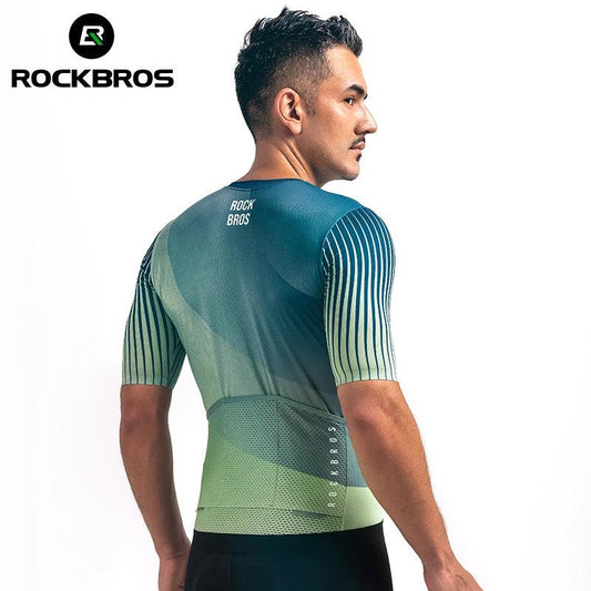 ROCKBROS Cycling Jersey MTB T-shirt Mountain Bike Men's Wear Summer Clothes High-Quality With YKK Zipper Sportswear Breathable