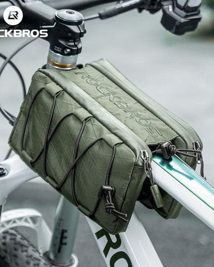 ROCKBROS Bike Bag Top Tube Bag Floating Installation Method Cycling Saddlebags Bicycle Pannier Bag Large Capacity Equipment