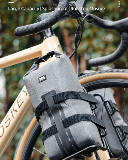 ROCKBROS Cycling Bag 2.7L Capacity Bicycle Front Fork Shelf Bag TPU Material Portable Pannier Bag Luggage Carrier Accessories