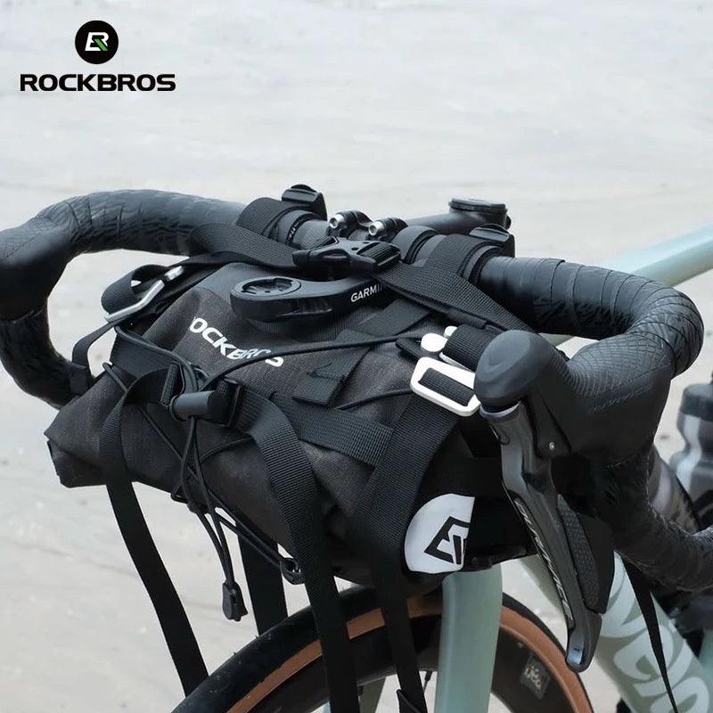 ROCKBROS Bicycle Bag Big Capacity Waterproof Front Tube Cycling Bag MTB Handlebar Bag Front Frame Trunk Pannier Bike Accessories