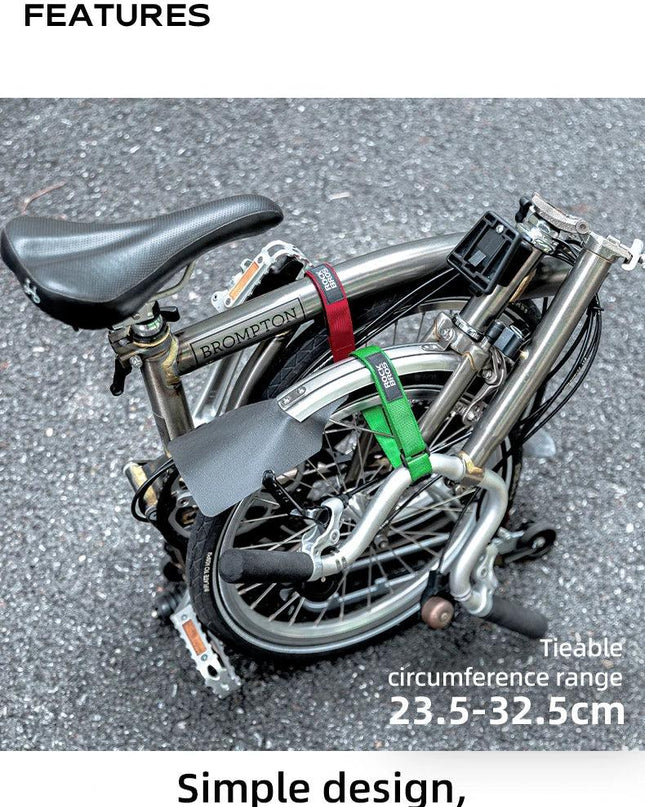 ROCKBROS Bicycle Frame Wheel Fixed Strap For Brompton Folding Bike Body Straps Fixed Belt Ankle Leg Pants Strap Outdoors