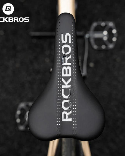 ROCKBROS Bicycle Saddle Comfortable Cycling Cushion Shock Absorption Wear-Resistant Bike Saddle PU Leather Breathable Cushion