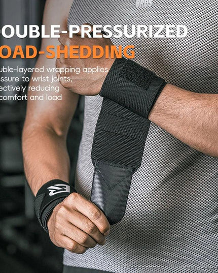 ROCKBROS Fitness Wrist Wraps Gym Adjustable Wrist Bandages Protector Wrist Support Sports Fitness Wrist Protection Sleeve A Pair