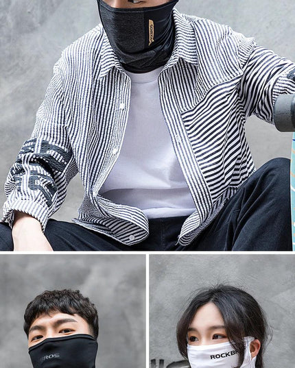 ROCKBROS Summer Face Scarf Neck Sun Protection Silk Cycling Headwear Motorcycle Scooter MTB Road Cycling Mask Breathable Bandana