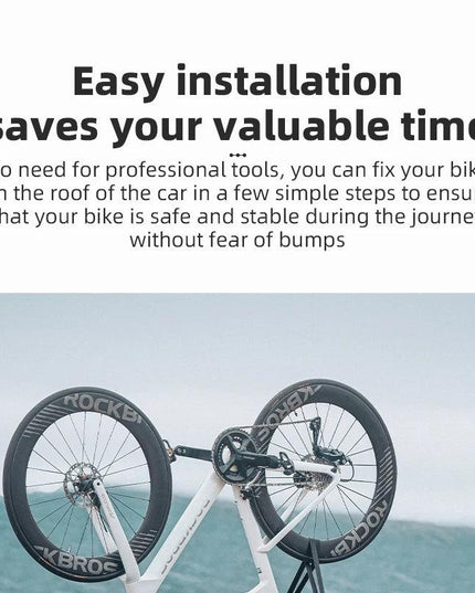 ROCKBROS Portable Bike Bicycle Rack Stand MTB Road Bike Travel Bicycle Roof Racks Carrier Quick Install Inverted Bike Roof Rack