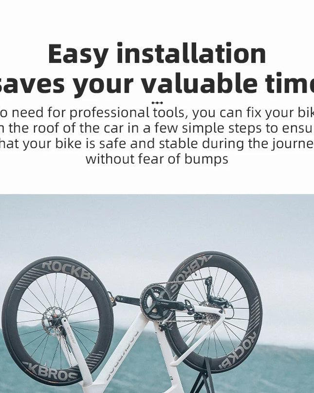 ROCKBROS Portable Bike Bicycle Rack Stand MTB Road Bike Travel Bicycle Roof Racks Carrier Quick Install Inverted Bike Roof Rack