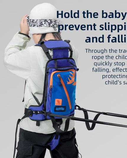 Qunature Ski Bag Children's Ski Training Strap Traction Protection Bag 7L Multi-Part Support Anti-Slip Anti-Falling Kid Ski Pack