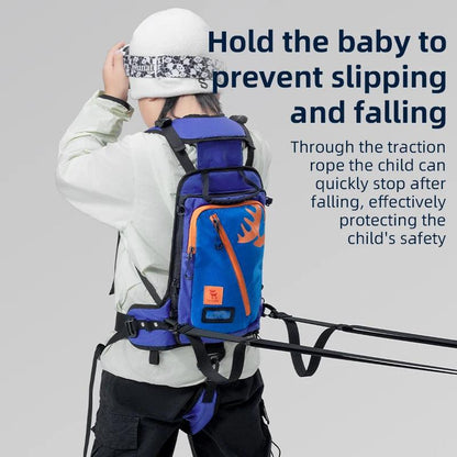 Qunature Ski Bag Children's Ski Training Strap Traction Protection Bag 7L Multi-Part Support Anti-Slip Anti-Falling Kid Ski Pack