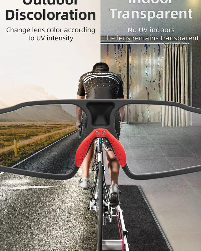 ROCKBROS Photochromic Cycling Glasses Bike Bicycle Glasses Sports Men's Sunglasses MTB Road Cycling Eyewear Protection Goggles