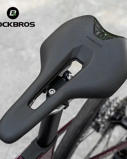 ROCKBROS Ultralight Bicycle Saddle Hollow Breathable Shock-Absorption Nylon MTB Road Bicycle Saddle Chrome Molybdenum Steel Seat