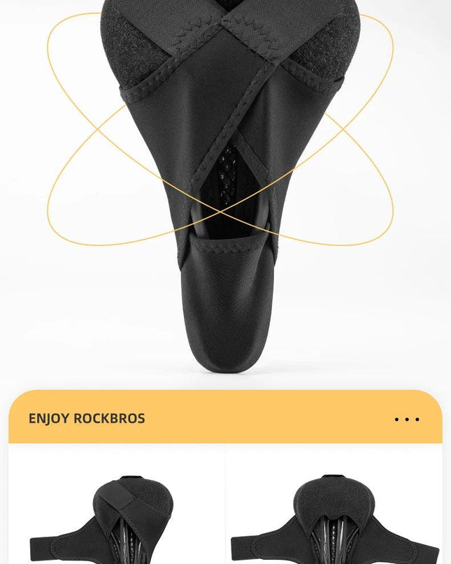 ROCKBROS Bicycle Saddle Cover MTB  With Rear Light Road Bike Seat Saddle Breathable Comfortable Cushion Cycling Saddle Cover