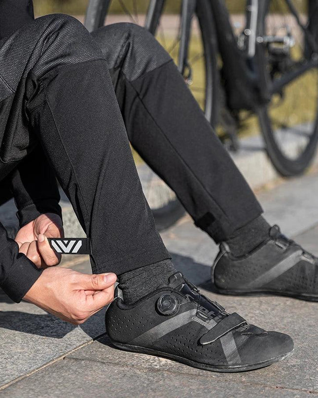 ROCKBROS Bike Pants Winter Bicycle Long Pants Thermal Fleece Reflective Cycling Pants Warm Windproof Men Sport Trousers EUR Size
