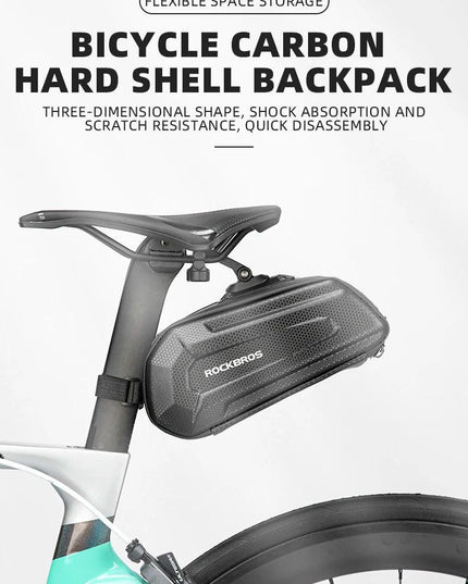 ROCKBROS1.7L Bicycle Bag Waterproof Rear Large Capatity Quick Release Seatpost Shockproof Double Zipper Rear Bag Accessories